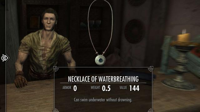 Optional Necklace of WaterBreathing - Уникальное ожерелье водного дыхания для Skyrim SE-AE