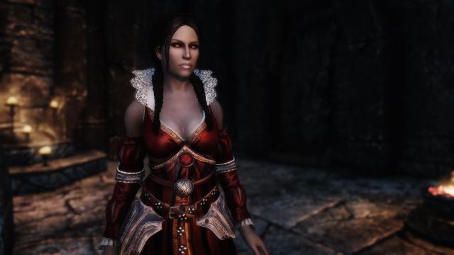 Платье Филиппы Эйльхарт / The Witcher 2 - Eilhart Dress для Skyrim SE-AE