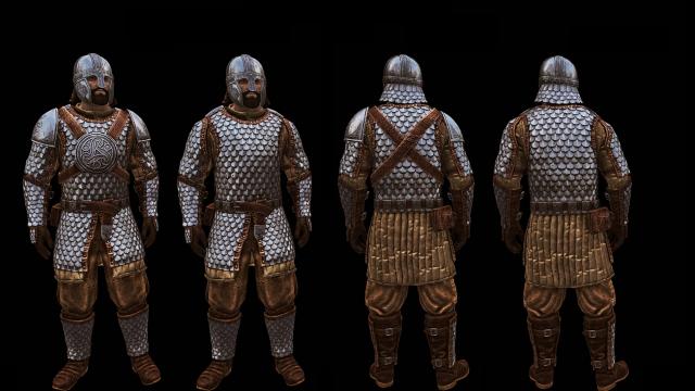 Чешуйчатый нордский сет / Scale Nord Armor для Skyrim SE-AE