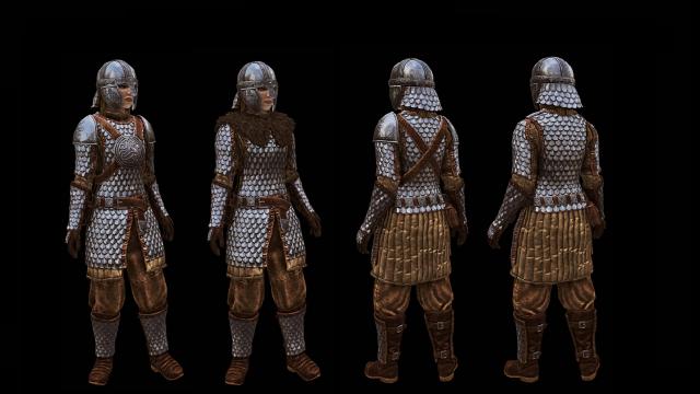 Чешуйчатый нордский сет / Scale Nord Armor для Skyrim SE-AE