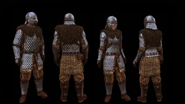 Чешуйчатый нордский сет / Scale Nord Armor для Skyrim SE-AE