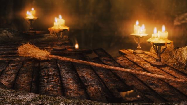Witches Broomstick Staff - A Halloween Mod for Skyrim SE-AE