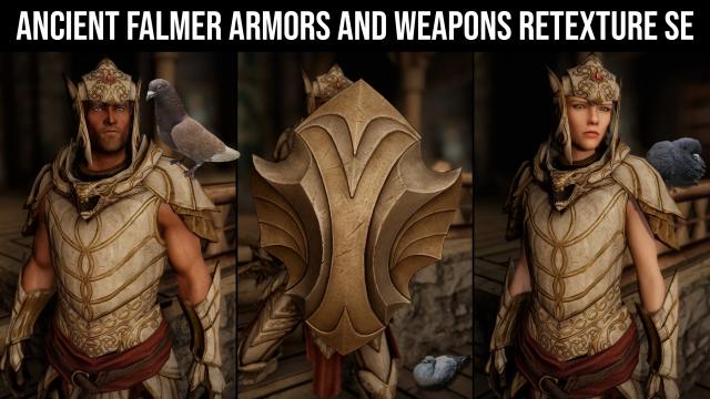 Ancient Falmer Armors and Weapons Retexture SE for Skyrim SE-AE
