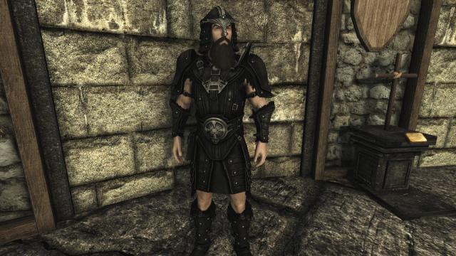 Black Leather Armor Retexture for Skyrim SE-AE