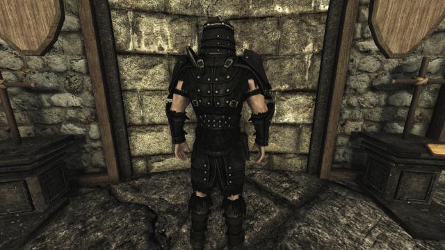 Black Leather Armor Retexture for Skyrim SE-AE