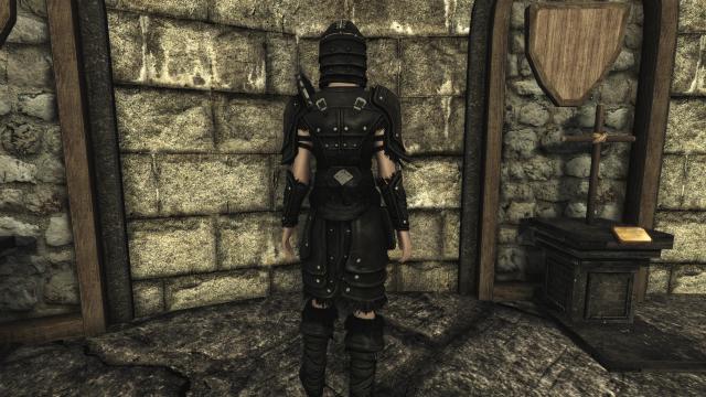 Black Leather Armor Retexture for Skyrim SE-AE