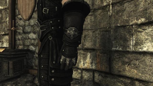 Black Leather Armor Retexture for Skyrim SE-AE