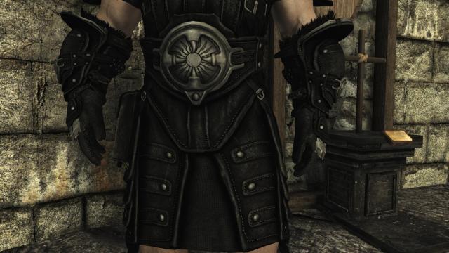 Black Leather Armor Retexture for Skyrim SE-AE