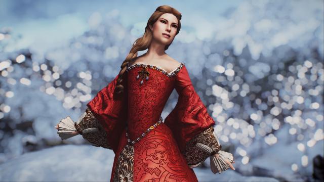 Elizabeth Tudor Gown UNP CBBE - SSE for Skyrim SE-AE