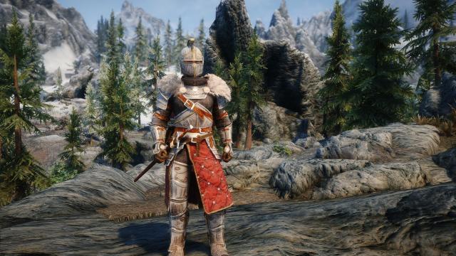 Королевский сет паладина / Regal Paladin Armor для Skyrim SE-AE