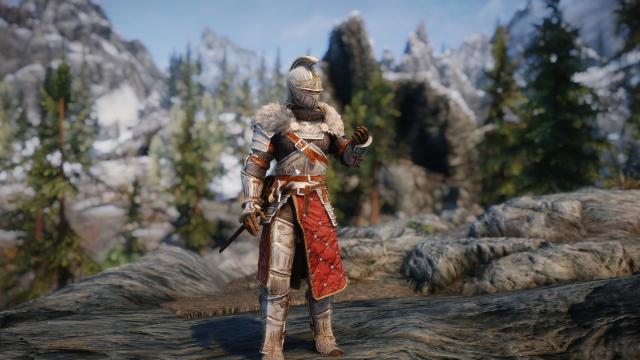 Королевский сет паладина / Regal Paladin Armor для Skyrim SE-AE