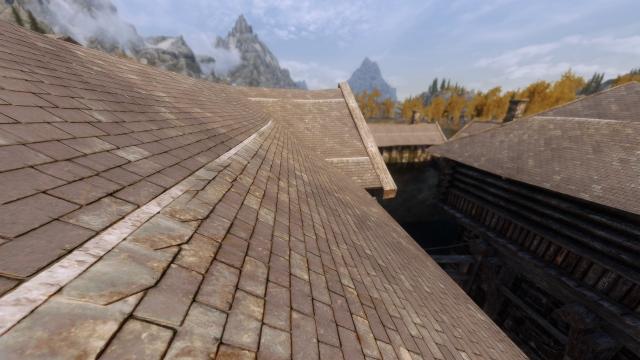 Better Riften Roofs - 4K - Улучшенные крыши Рифтена для Skyrim SE-AE