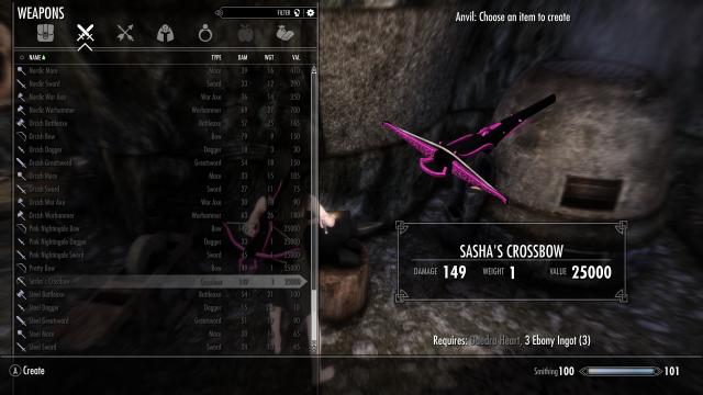 Sasha’s Crossbow - Арбалет Саши для Skyrim SE-AE