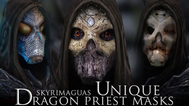 Unique Dragon Priest Masks - HD textures для Skyrim SE-AE