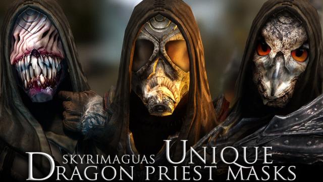 Unique Dragon Priest Masks - HD textures для Skyrim SE-AE