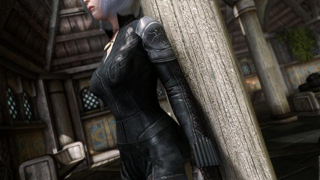 Одеяние Черной Вдовы  / Black WIdow Suit - CBBE для Skyrim SE-AE