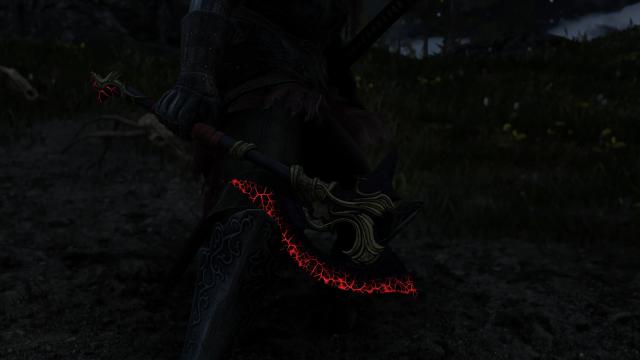 Magic War Axe для Skyrim SE-AE