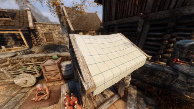 Improved Market Stall Canvas - 2K 4K 8K 12K для Skyrim SE-AE