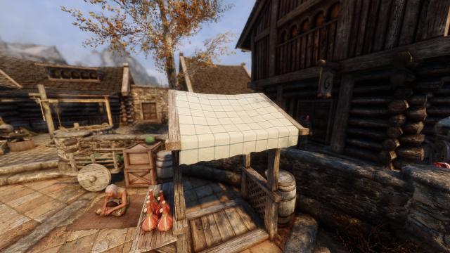 Improved Market Stall Canvas - 2K 4K 8K 12K для Skyrim SE-AE