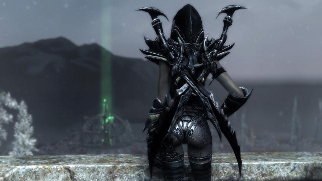 DX Daedric Reaper Armor - UNP and MALE for Skyrim SE-AE