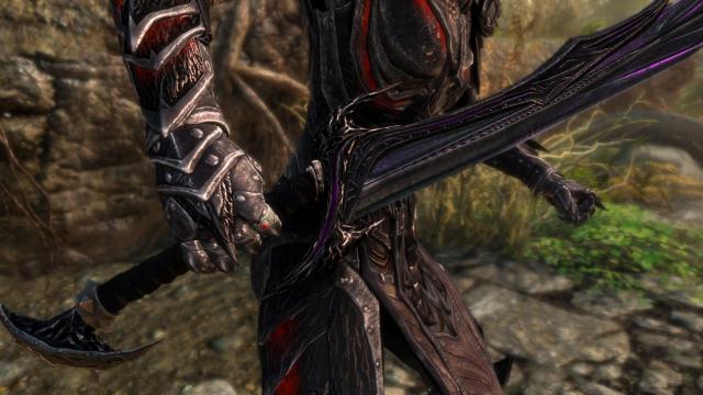 Daedric Glass Weapons - Даэдрическое стеклянное оружие для Skyrim SE-AE