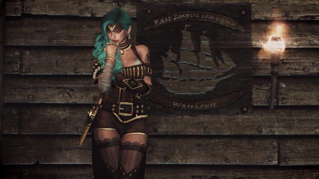 UNP CBBE  DX Daughter of the Sea Armor - UNP CBBE for Skyrim SE-AE