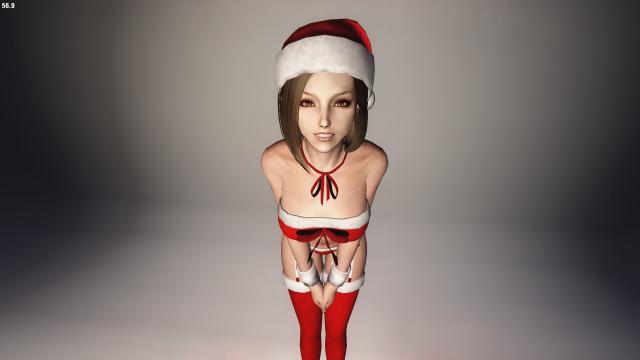 Одежда девушки-Санты / Santa Girl sexy outfit 2017 для Skyrim SE-AE