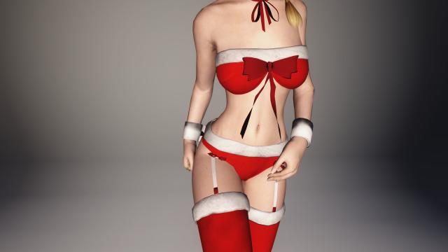 Одежда девушки-Санты / Santa Girl sexy outfit 2017 для Skyrim SE-AE