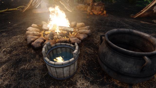 Real Water in Buckets and Barrels and Pots and Pans для Skyrim SE-AE