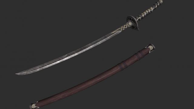 Sheathed Ebony Blade for Skyrim SE-AE