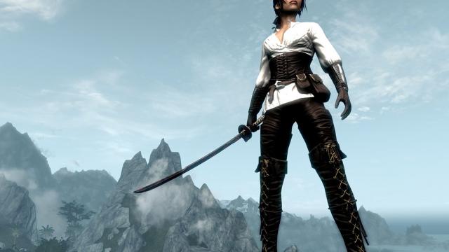 Sheathed Ebony Blade for Skyrim SE-AE