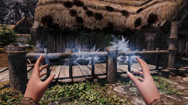 Longer Fire and Ice Effects - Длительные эффекты от огня и мороза для Skyrim SE-AE