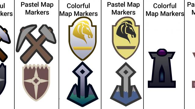 Colorful Map Markers - Разноцветные Маркеры Карты для Skyrim SE-AE
