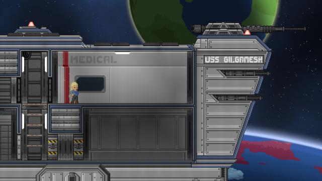 Космический крейсер Гильгамеш / Human Spacecruiser version Gilgamesh для Starbound