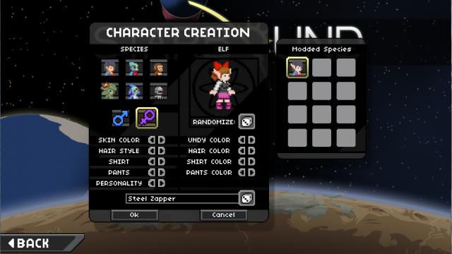 Simple Extended Character Creation Mod for Starbound