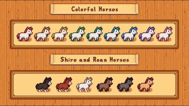 Elle's Cuter Horses for Stardew Valley