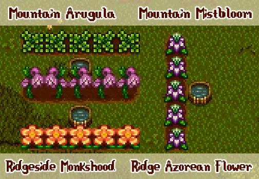 Ridgeside Forage Crops for Stardew Valley