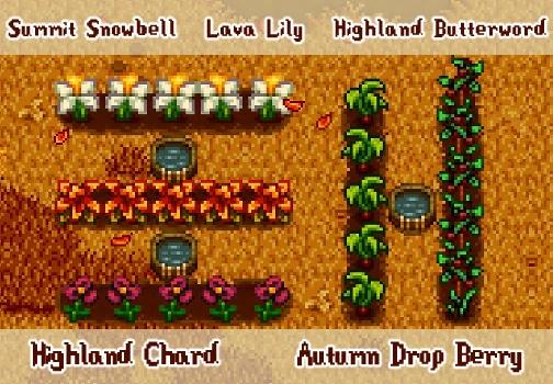 Ridgeside Forage Crops for Stardew Valley