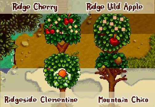 Ridgeside Forage Crops for Stardew Valley