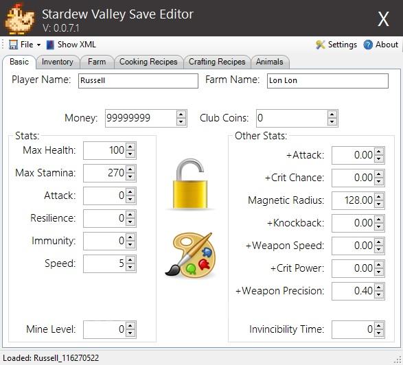 stardew valley save editor for version 1.11