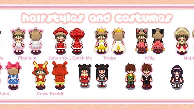 Cardcaptor Sakura Collection (Hair Hats Shirts and Skirts) для Stardew Valley