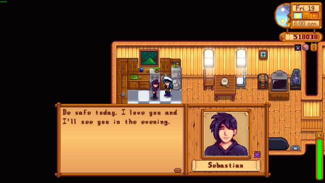 Mal's Sebastian Expansion with Post Marriage Events для Stardew Valley