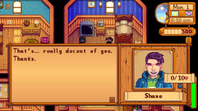 Immersive Characters - Shane for Stardew Valley