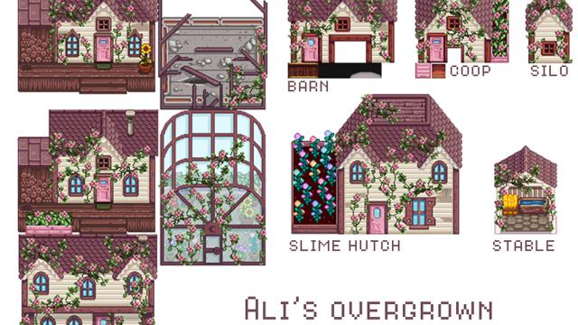 Ali’s Overgrown Fairy Buildings - Презентабельные здания для Stardew Valley