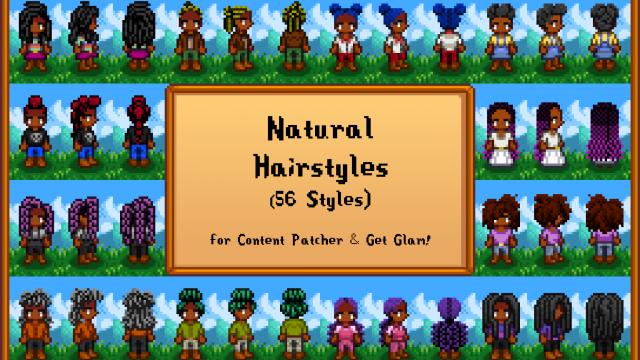 Натуральные прически / Natural Hairstyles для Stardew Valley