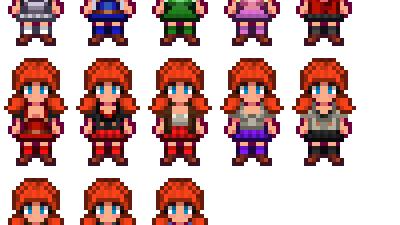 Mini Skirt and Low Cut Tops for Stardew Valley
