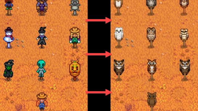 Owl Scarecrows for AT для Stardew Valley