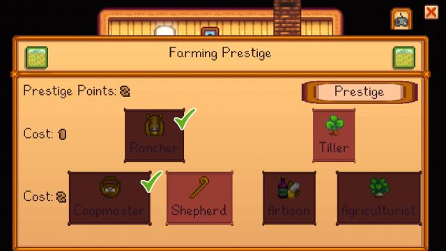 SMAPI-Skill Prestige Mod for Stardew Valley