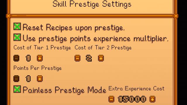 SMAPI-Skill Prestige Mod for Stardew Valley