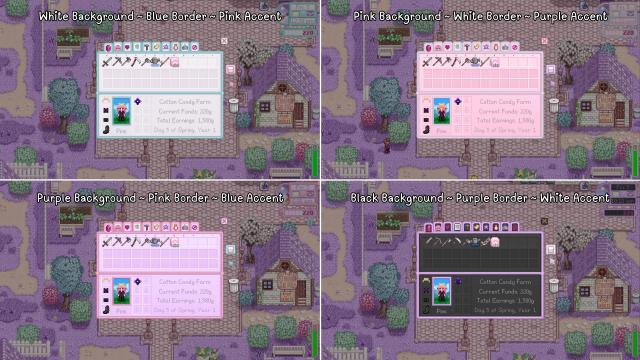 PinkStations Cotton Candy Interface for Stardew Valley